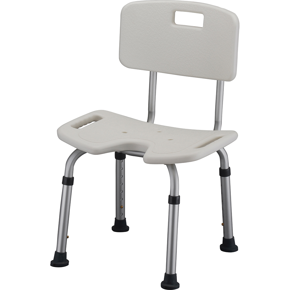Deluxe Bath Chair with U-Shaped Hygienic Cut-Out